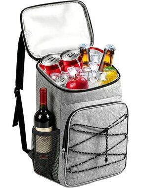 Insulated Backpack Cooler Bag - Lightweight, Leak Proof, Soft Waterproof for